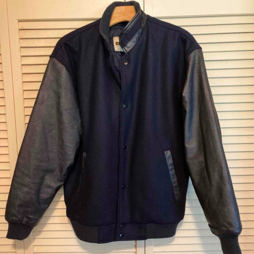 Vintage - North End Leather LetterMan Style Jacket - Medium